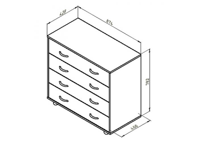 Комод Формула Мебели ДЕЛЬТА-25