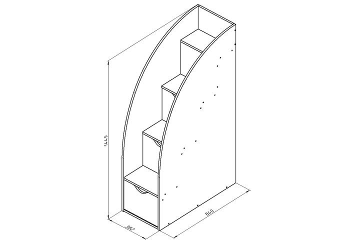Лесница-3 Формула Мебели ДЕЛЬТА-23