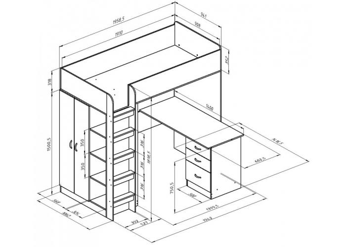 Кровать Формула Мебели Теремок-3