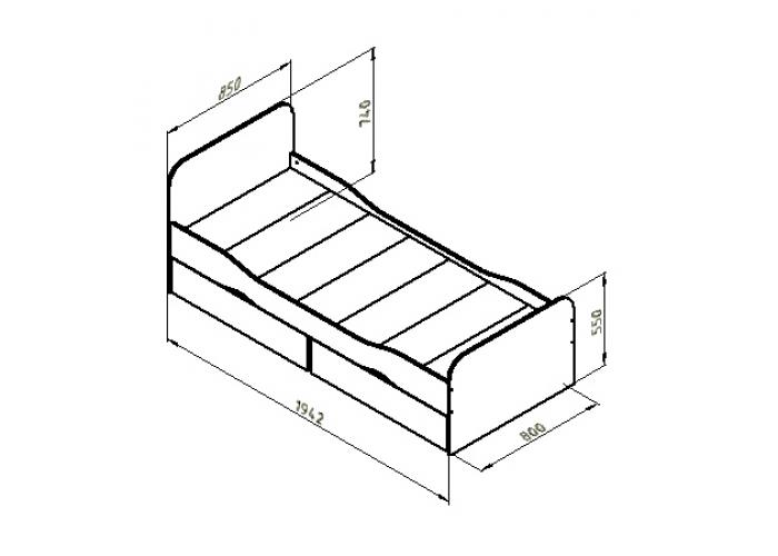 Кровать Формула Мебели ДЕЛЬТА-19
