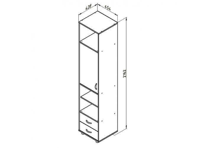 Пенал Формула Мебели Дельта-11