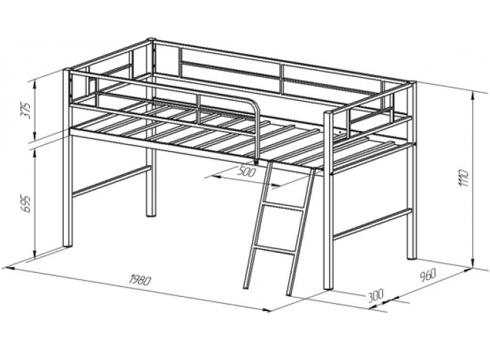 Кровать Формула Мебели Севилья-Я-Мини