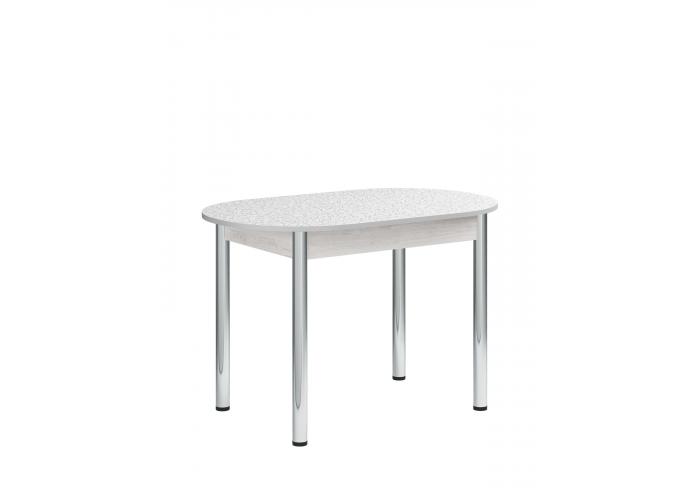 Стол Форт Овальный обеденный пластик Хром
