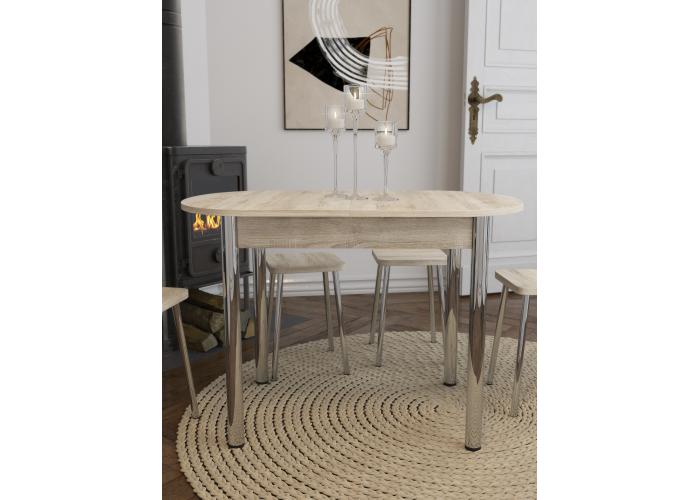 Стол Форт Универсальный раздвижной пластик Хром