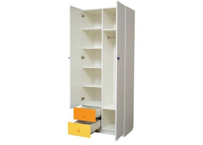 Шкаф 2-х дверный с ящиками и зеркалом Матрица Совята 2.1