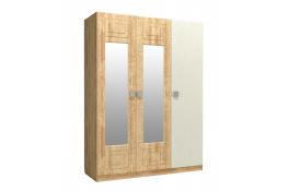 Шкаф 3-х створчатый с зеркалом слева и по центру Compass Анастасия Дуб Роше АН-3К