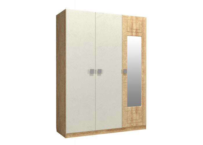 Шкаф 3-х створчатый с зеркалом справа Compass Анастасия Дуб Роше АН-3К