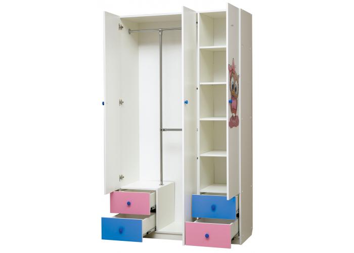 Шкаф 3-х дверный с ящиками Матрица Совята 3.1