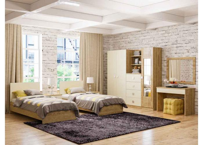 Шкаф-пенал с зеркалом Compass Анастасия Дуб Роше АН-2К