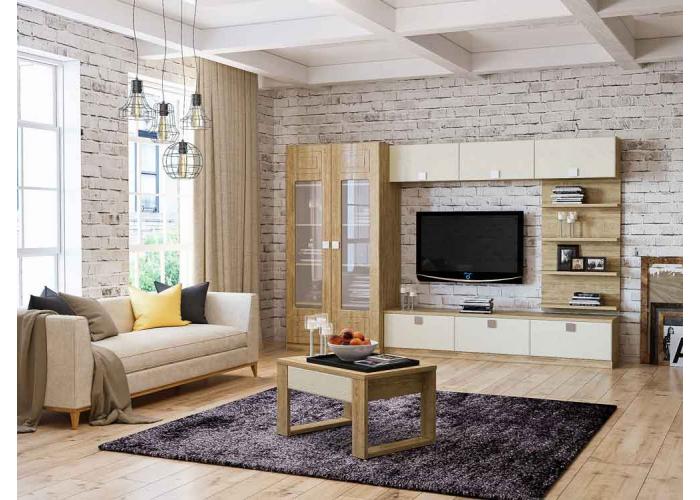 Шкаф-пенал со стеклом Compass Анастасия Дуб Роше АН-4К