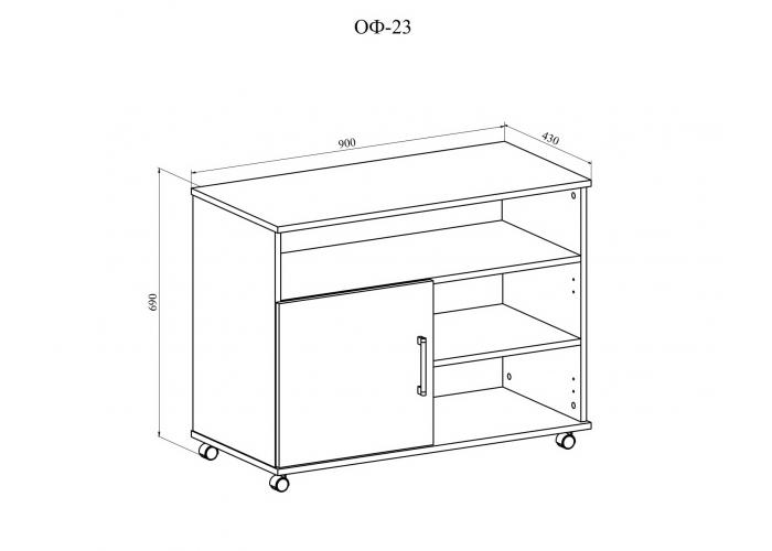 Тумба мобильная Compass Офис ОФ-23