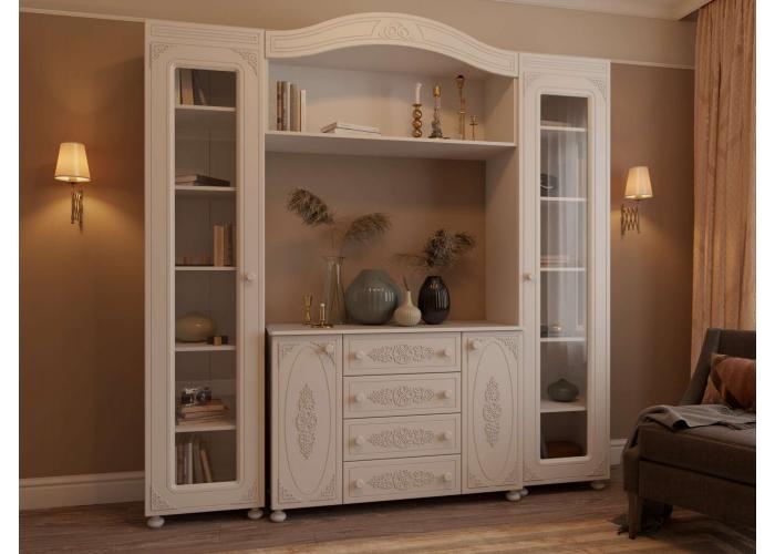 Шкаф со стеклом Compass Ассоль АС-533К