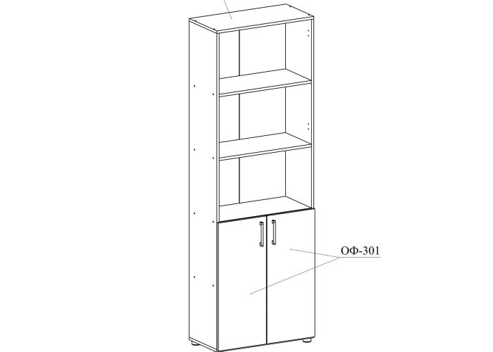 Шкаф-пенал Compass Офис ОФ-301 открытый