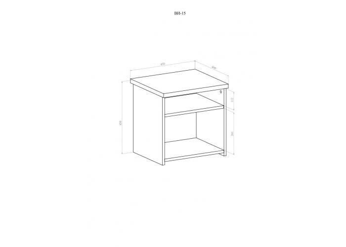 Тумба прикроватная открытая Compass Виктория ВИ-15