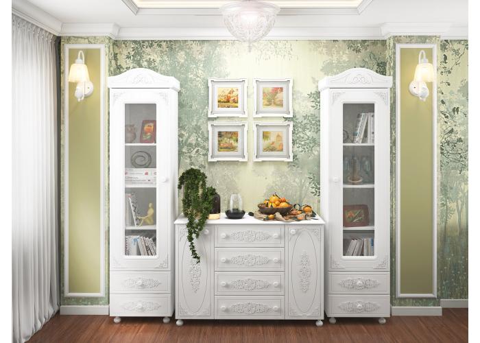 Шкаф-пенал со стеклом Compass Ассоль АС-1