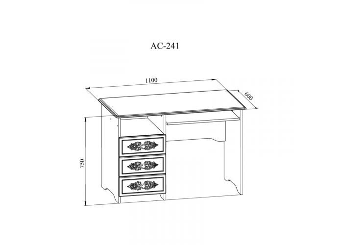 Стол компьютерный Compass Ассоль АС-241К