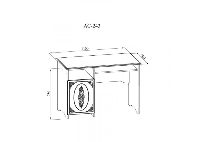 Стол компьютерный Compass Ассоль АС-243К