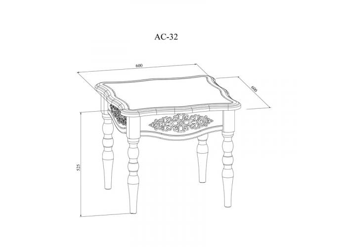 Стол журнальный Compass Ассоль Плюс АС-32