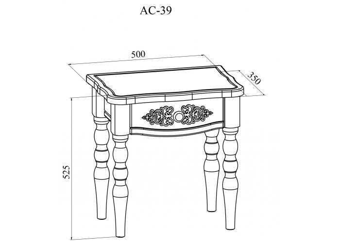 Тумба прикроватная Compass Ассоль Плюс АС-39