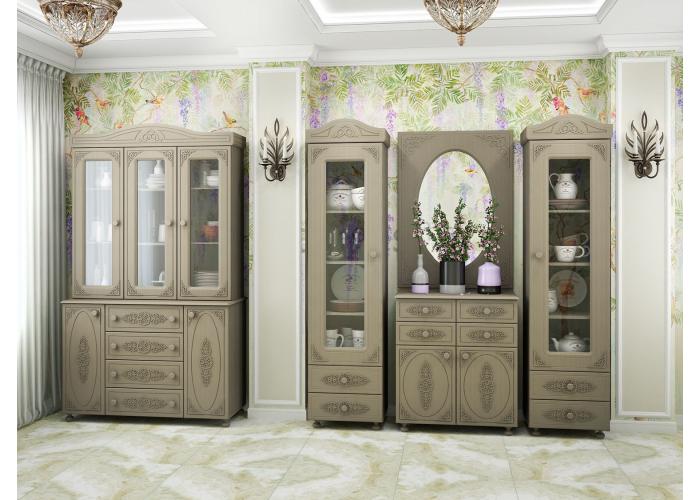 Шкаф-пенал со стеклом Compass Ассоль Плюс АС-1