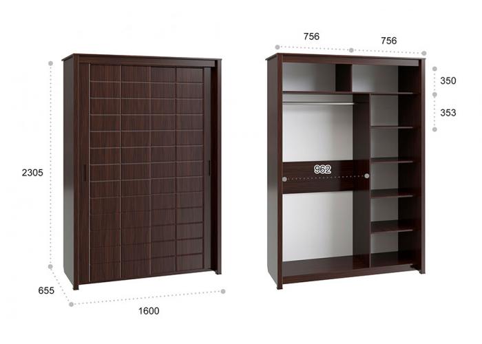 Шкаф-купе Compass Изабель ИЗ-60К