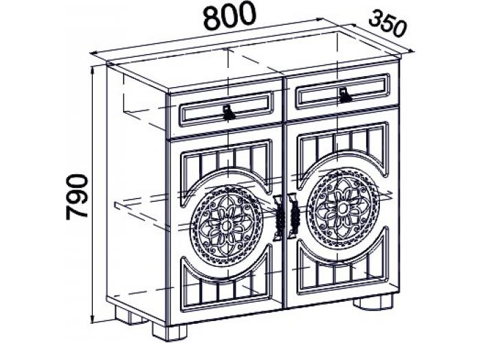 Тумба комбинированная Compass Монблан МБ-5