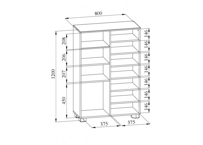 Тумба комбинированная Compass Монблан МБ-9
