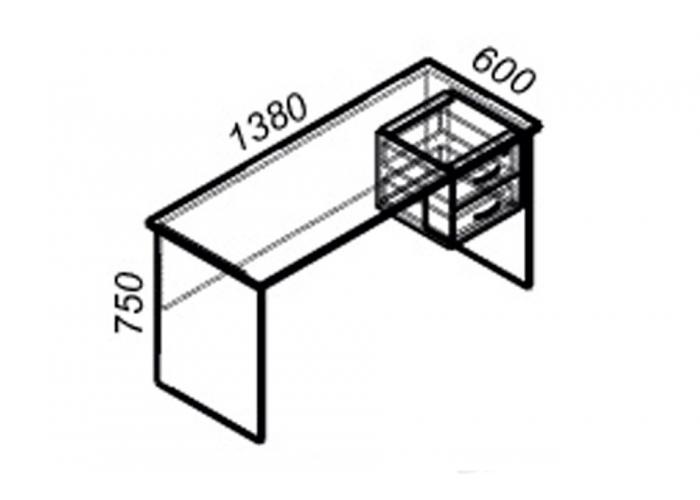 Офисный стол ЛОББИ Стандарт СМ-106 венге