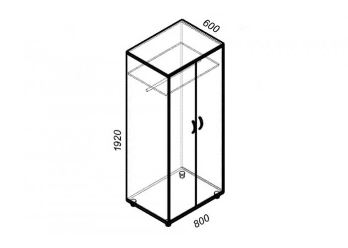 Шкаф для одежды ЛОББИ Стандарт СМ-305