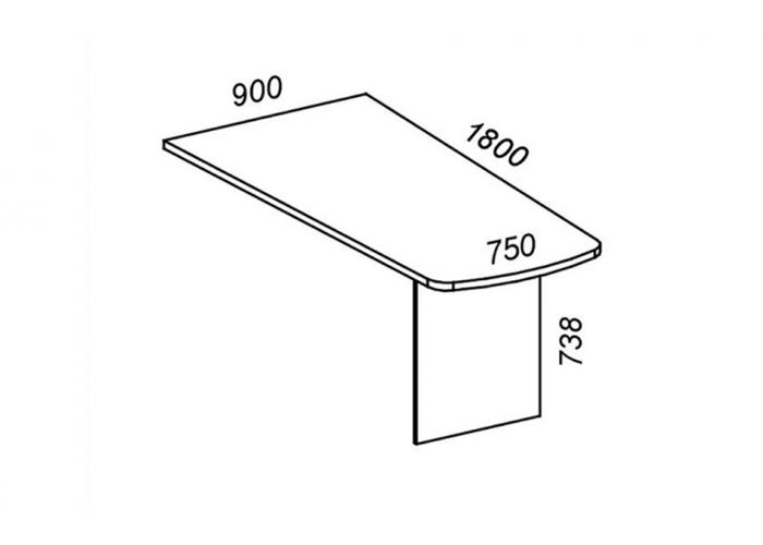 Стол приставной ЛОББИ Верона КД-102