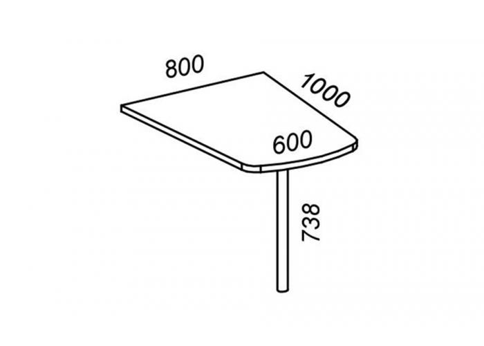 Стол приставной ЛОББИ Верона КД-103