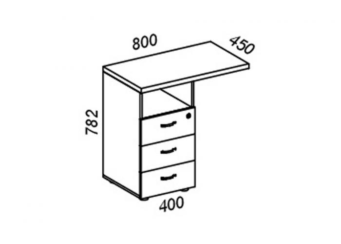 Офисная тумба ЛОББИ Верона КД-203