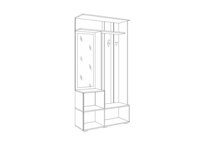 Шкаф комбинированный Моби Глория 105/02