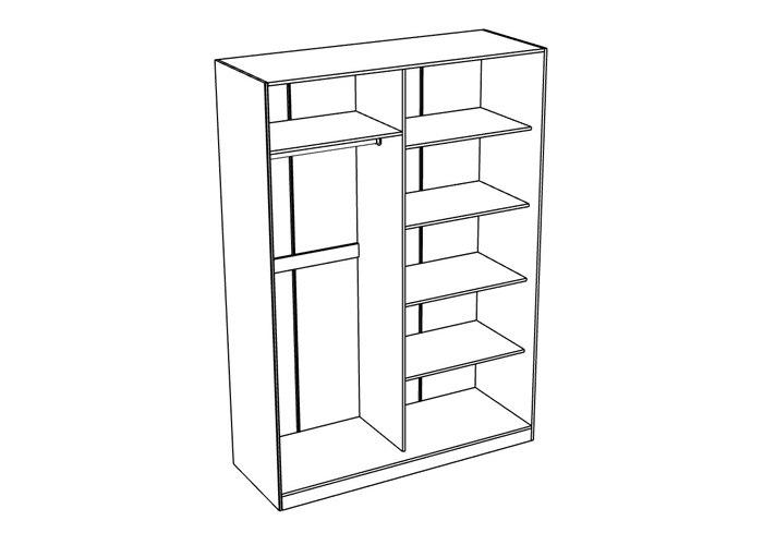 Шкаф-купе 2-х дверный СБК Стреза