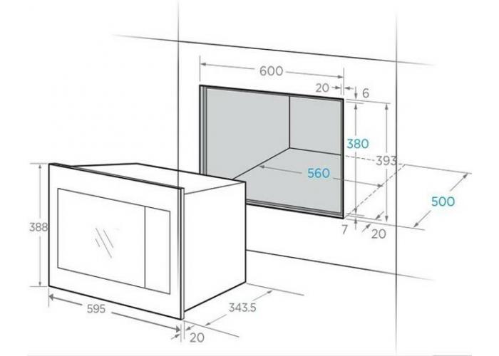 Микроволновая печь встраиваемая Midea MM820B2Q-SS