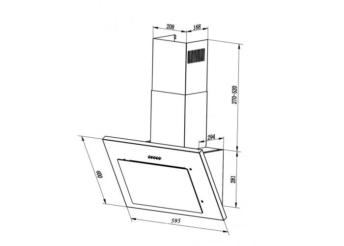 Встраиваемая вытяжка LEX MIKA 600 BLACK