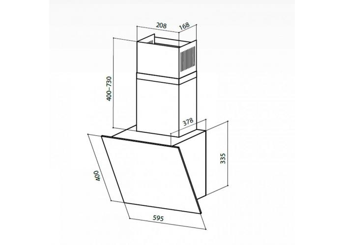 Встраиваемая вытяжка LEX TOUCH 600 WHITE