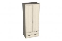 Шкаф двухдверный с ящиками Евромебель Рандеву S90.2