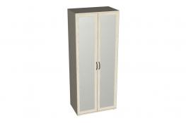 Шкаф двухдверный зеркальный с ящиками Евромебель Катрин S90z