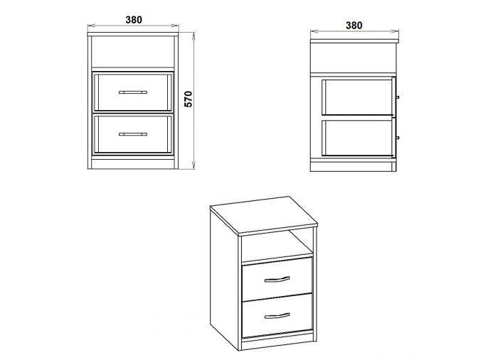 Тумба прикроватная Победа ПКТ-2