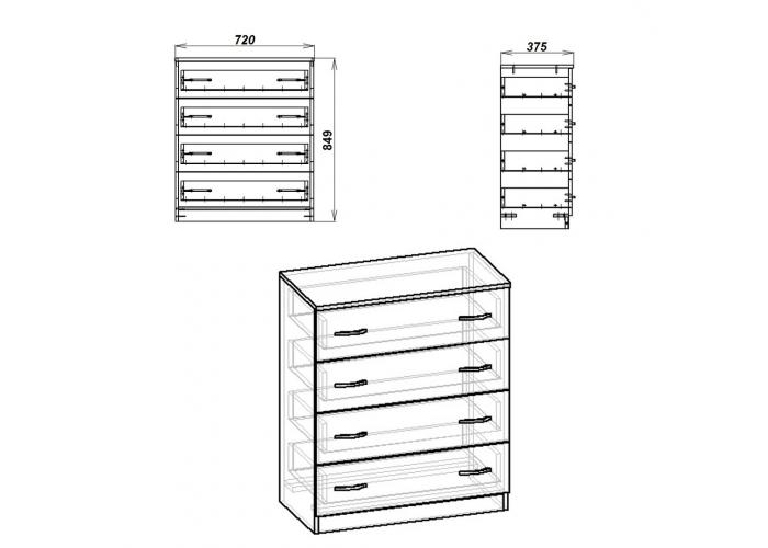 Комод Победа 4Б
