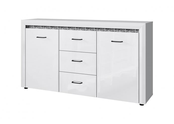 Тумба Анрэкс WHITEBLACK 2D3S